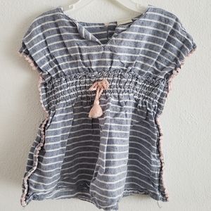 Shrinking Violet Girls Linen Dress 5T